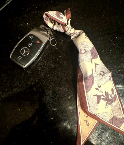 Silky Scarf Keychain: Purse Accessory, Easy Key Finder, Purse Scarf, Purse Accessory