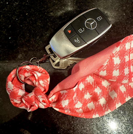 Silky Scarf Keychain: Purse Accessory, Easy Key Finder, Purse Scarf, Purse Accessory
