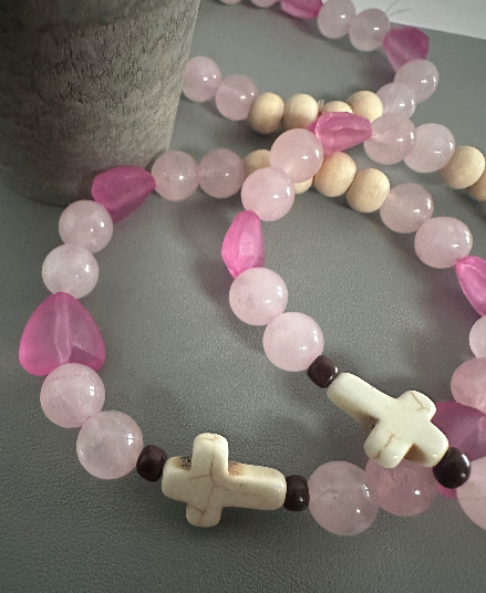Que Sera Cross Bracelet - Beaded Cross Bracelet | As Featured on First Gen Sister's Pour cast -Queserasera - Que Sera Bracelets - Sing Along While Shopping Que Sera Sera...