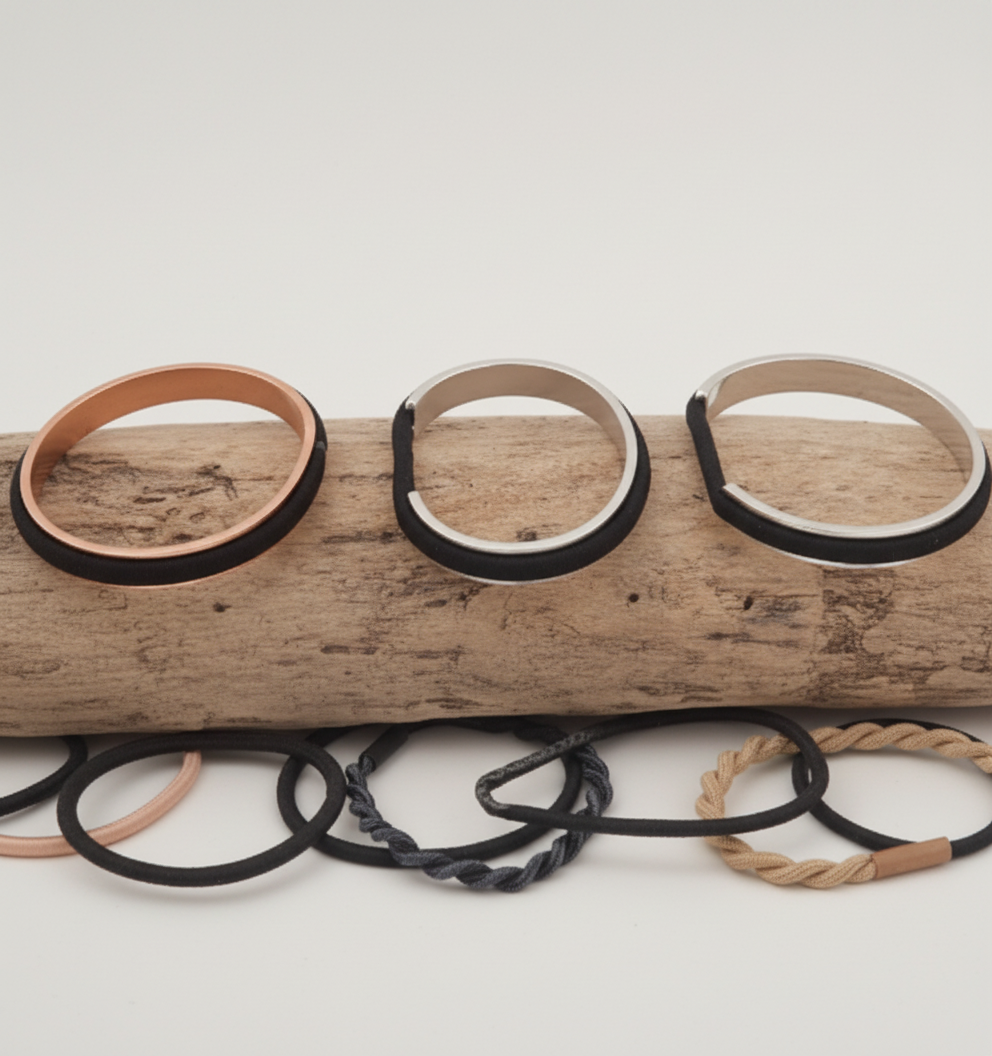 Bangle Bracelets with Hair Ties Banner