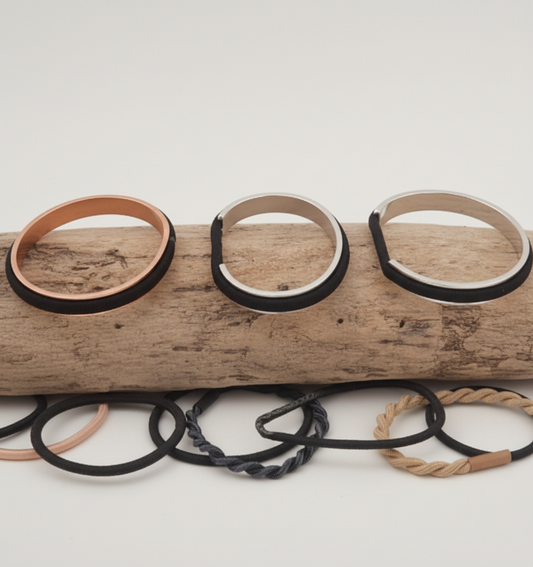 Bangle Bracelets with Hair Ties Banner