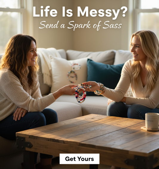 Que Sera Cross Bracelet - Beaded Cross Bracelet | As Featured on First Gen Sister's Pour cast -Queserasera - Que Sera Bracelets - Sing Along While Shopping Que Sera Sera...