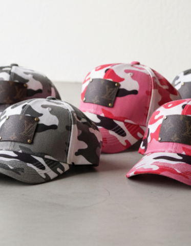 Pink and Gray Designer Hats Banner