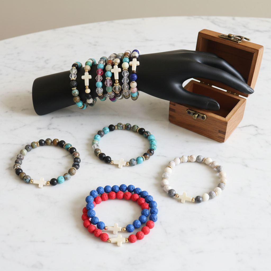 Que Sera Cross Bracelet Banner