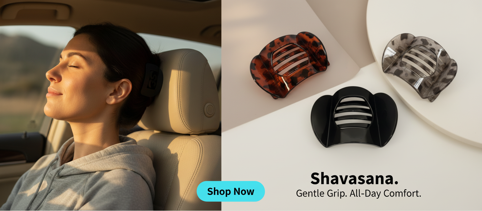 Shavasana Low Profile Hair Claw Banner